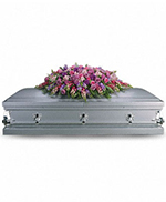 Lavender Tribute Casket Spray